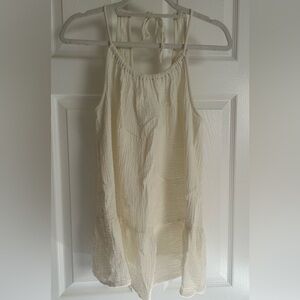 Cream Gauze Short Dress/Cover Up